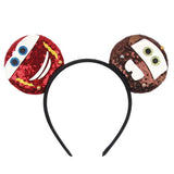 2025 New Style Mickey Minnie Ear Headband Sequin Bows Girl Adult Kids Halloween Party Cosplay Hair Accessories Princess Hairband