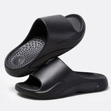 Non-Slip Shower Slippers Women Men Comfortable Soft Sole Couple Slippers Summer 2025 Lightweight Flat Heel Bathroom Slides