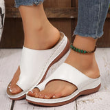 Lightweight Clip Toe Wedge Heel Slippers Women Plus Size 43 Thick Bottom Casual Sandals Woman Outdoor Platform Summer Sandles