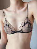 Sexy French Front Hook Bra Set Ultra Thin Sheer Pure Sensual Breathable Lace Lingerie for Women Summer New Fashion S-XL MOYISU
