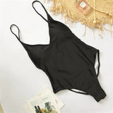2026 V Neck Scrunch Butt Female Swimwear One Piece Swimsuit Women Backless Monokini Sexy High cut Bathing Suit Swim Bodysuit