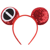 Disney Festival Party Cosplay Mouse Ears Headband 3.3" Ears Glitter Hairband Without Bow For Boys DIY Cartoon Hair Accessories