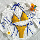 2026 Triangle String Bikinis Women Swimwear Female Sexy Swimsuit Solid Bathers Bathing Swimming Swim Suit Beachwear