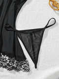 Summer Short Nightgown Delicate Embroidery Women's Sexy Lingerie Panty Sets Hot Transparent Thin Pyjamas Plus Size Curvy Dresses