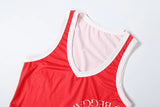 European and American 2026 Spring and Summer Casual Contrast Color Halter Backless Top High Waist Butt Lifting Shorts Set