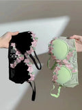MOYISU London Anime Bralette - Delicate Wireless Bra for Set Teens, Japanese Summer Underwear Small Bust Close-Fit Subtle Allure