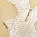Sexy White Pink 3D Flower One Piece Swimsuit Skirts Sets Women Hollow Out Backless Thong Bikini Beach Bathing Suit Swimwear 2026