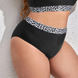 0XL - 4XL Splicing Bikini Large Size Swimwear Plus Size Women Swimsuit Female Two-pieces Bikini set Bather Bathing Suit K3785