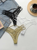 3-pack fashionable multi-color lace thong sexy Lingerie lightweight and easy to clean women's underwear C937