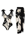 2026 String One Piece Swimsuit & Vent Skirt Padded Sexy Swimwear Women Bathing Suit Female Swimming Summer Beachwear Bodysuit