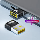 Elough USB To Type C OTG Adapter USB C Female to USB A Male Converter For PC Samsung Xiaomi 100W Fast Charging Adaptador USB 2.0