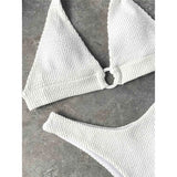 Halter Wrinkled Crinkled Bikini Women Swimwear Female Swimsuit Two-Pieces Bikini Set Brazilian Bather Bathing Suit Swim V2922