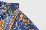 Foridol Bohemian Printed Floral Women Long Dress with Sleeve Spring Summer New in Midi Vestidos Casual Beach Boho Dress Women
