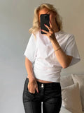 Fashion Casual Solid Gray Cropped T-shirt 2026 Woman Clothes O-neck Corset Tops Streetwear Girls Summer Autumn Short Tee Shirts