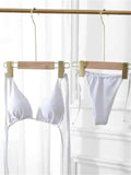 11 Colors Halter Mini Micro Thong Bikini Female Swimsuit Women Swimwear Two-pieces Bikini Set Bather Bathing Suit Swim Beachwear