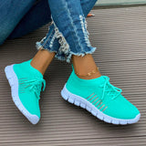 Spring Autumn Solid Breathable Mesh Flat Shoes Women Plus Size Non Slip Sock Sneakers Woman Comfortable Soft Sole Sport Shoes