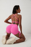 DIAS FIT JOY New style cross back yoga bra Plus Size removable chest cushion sexy back sports vest fitness running gym
