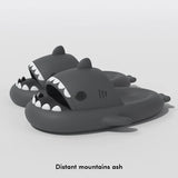 4cm Thick Sole Shark Slippers For Women Men Indoor Beach Slides Cute DIY Night Glowing Lantern Couples Summer Street Sandals