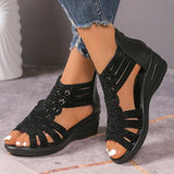 2026 Summer New Style Women's Sandals With Diamond Embellishments Medium High Top Basketball Shoes Rubber Sole Casual Shoes