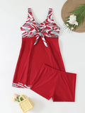 Printed Tankini 2026 Padded Swimsuit Women Shorts Swimwear Female Beach Dress Bathers Bathing Swimming Swim Suit