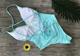 S - XXL V Neck Scrunch Butt Female Swimwear One Piece Swimsuit Women Backless Monokini High Cut Leg Bathing Suit Swim Bodysuit
