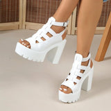 High Heel Sandals Women's Summer New Thick Heel Waterproof Platform Thick Bottom  Fashion Shoes  luxury sandals