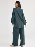 2026 Spring and Summer Casual Suit New Fashion Suit Loose Casual Top Wide Leg Pants Two-piece Set for Women