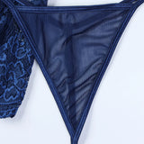 Women's Polka Dot Shoulder Revealing Puffy Skirt Set Sexy Lace Top Skirt Thongs Underwear Suits Mesh Perspective Exotic Sets