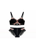 MOYISU Light Luxury Japanese Sweet Push-Up Bralette for Small Chest Women, Summer Thin Sexy Lingerie Pure Desire Underwear