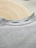 Women Striped Pajama Set 2pcs Short Sleeve Crop Top Elastic Waist Shorts Soft Summer Loungewear Home Sleepwear