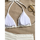 Sequins Starfish Halter High Waist Bikini Female Swimsuit Women Swimwear Two-Pieces Bikini Set Bather Bathing Suit Swim V8215