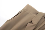 Foridol Khaki Double Breasted Sleeveless Office Windbreaker Style Dress Turn Down Collar Lady Elegenta Vintage Belt New Vestidos