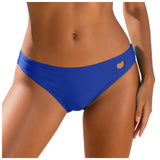 2026 New Bikini Bottoms Women's Swimsuit Low Waisted Solid Heart Cut Out Swimwear Thong Beachwear Brazilian Bathing Suit Summer