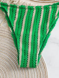 3PCS With Shorts Stripe Halter Fishnet Bikini Women Swimwear Female Swimsuit Three-pieces Bikini Set Bathing Suit Swim Beachwear