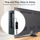 DLUXURY Digital Converter Box for TV, Mini ATSC Tuner [Hidden Behind TV], Watch & Record Free Over-The-Air Channels