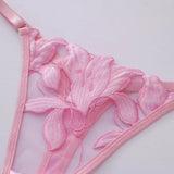 Fairy Lingerie Floral Valentine Charming Brief Panty Underwear Sexy Nighty Underwear Women See Through Bra Brief Set