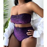0XL - 4XL New Leopard Bikini Plus Size Large Size Swimwear Women Swimsuit Female Two-pieces Bikini set Bather Bathing Suit K3977