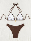 ZTVitality Sexy Solid Bikini Set 2026 Biquini New Arrival Bandage Halter Women's Swimsuit Summer Swimwear Beachwear 2 Piece