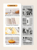 SUNATUR 3-in-1 Electric Hand Mixer 350W Egg Beater Cream Whipper Portable Kitchen Mixer with Storage Base for Home Baking
