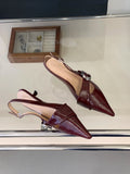White Thin Heeled Sandals 2026 Women's Low-Heeled Shoes With Strap Brown Summer 2026 New Girls Fashion French OL Single Shoes