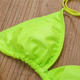Shiny PU Mini Micro Bikini 2025 Women Swimsuit Female Brazilian Swimwear Two Pieces Bikini Set High Cut Bathing Suit Swim Lady