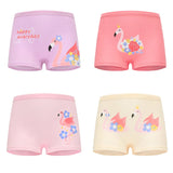 4 Pieces/lot Design Children's Girls Panties Cotton Soft Pretty Cartoon Unicorn Child Underwear for Girls Kids Boxer Breathable