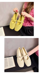 Women Flats Summer Trend Knitted Mary Jane Shoes for Woman Breathable Footwear Lightweight Casual Flat Shoes Zapatos De Mujer