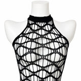 Sexy Cover Up Hollow Out Fishnet Dress without Inside Bikini Sets Summer Holiday Elastic Mini Bodycon Black Dress Free Size