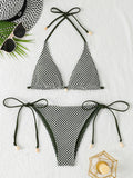 2026 Halter String Triangle Bikini Women Sexy Swimwear Female Mesh Swimsuit Solid Bathers Bathing Swimming Swim Suit Beachwear