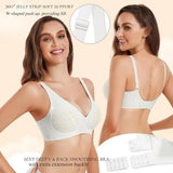 Women's Deep V Seamless Wire-Free Bra Plus Size Solid Color 3/4 Cup Thin Bra Comfortable Push-up Bra Underwear