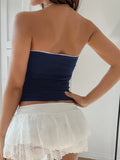 Spring Summer Women's Top Basic Bow Crop Top Lady Sweet Casual Tank Top Vacation Beach Dress up Korean Blouse Female Clothes