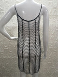 Luxury Bling Diamond Rhinestones Hollow Out Long Tunic Beach Cover Up Women Cover-ups Beach Dress Beach Wear Beachwear Female