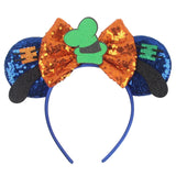 2025 New Style Mickey Minnie Ear Headband Sequin Bows Girl Adult Kids Halloween Party Cosplay Hair Accessories Princess Hairband