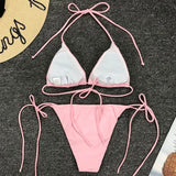 Sexy Neon Extreme Mini Micro String Bikini 2025 Women Swimsuit Female Swimwear Two-Piece Bikini Set Bathing Suit Swim Beach Wear